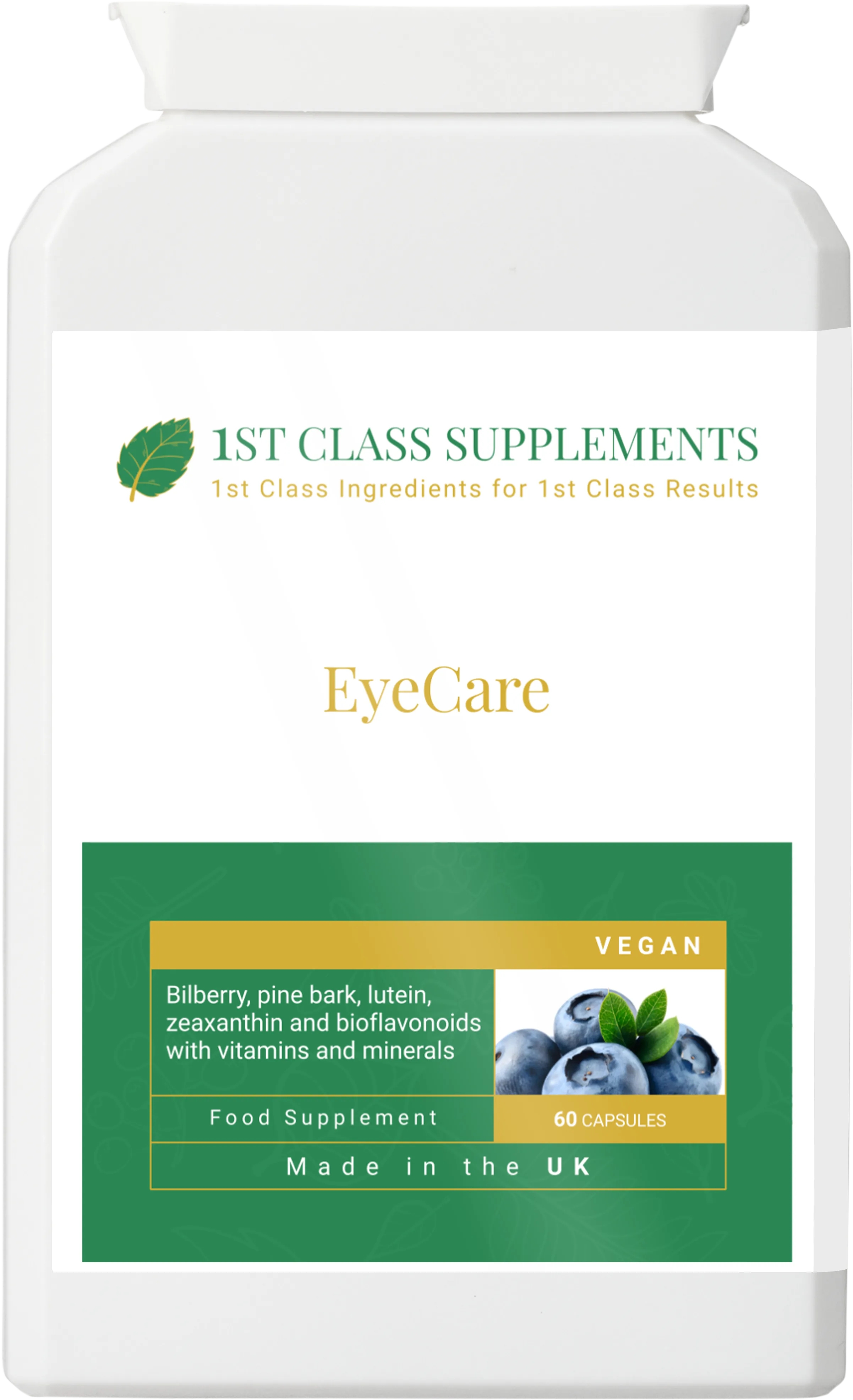 EyeCare vitamins and health supplement product by 1st Class Supplements
