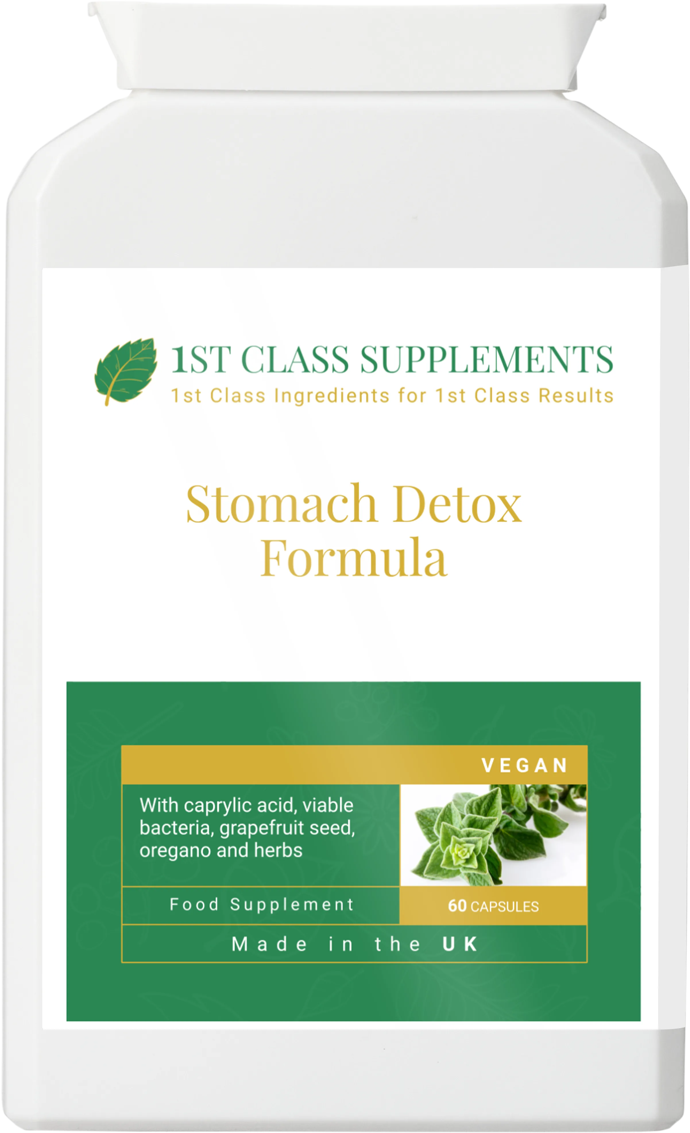 Stomach Detox Formula vitamins and health supplement product by 1st Class Supplements