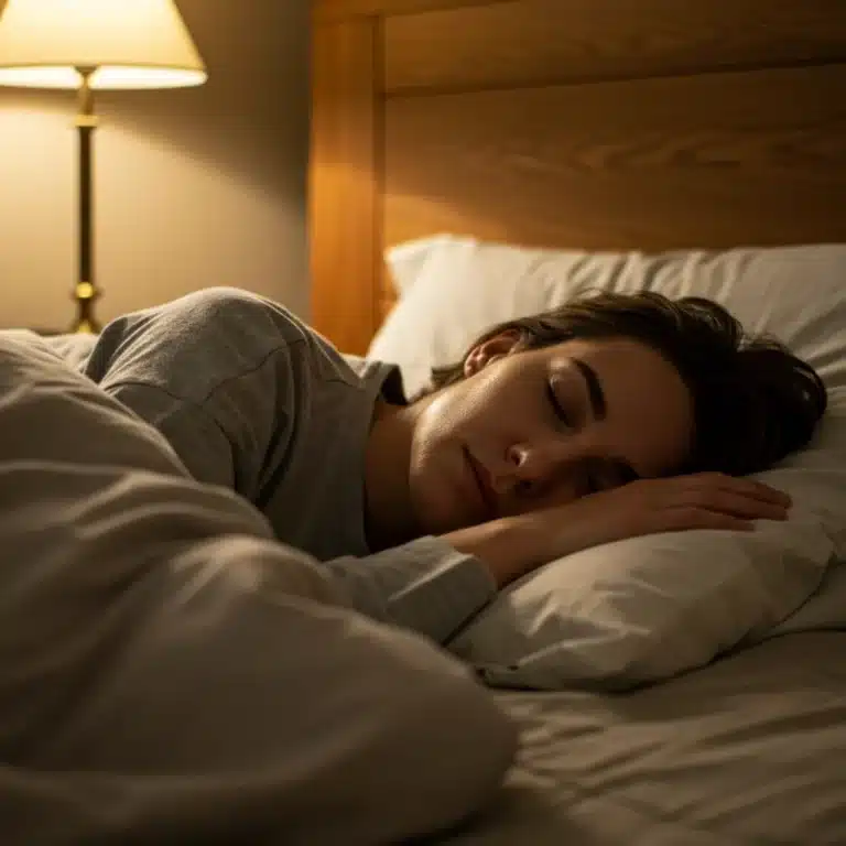 A Woman having a relaxing peaceful sleep